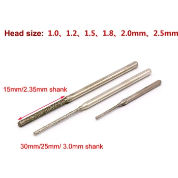 5VNT Ilgiau 15~30mm Diamond Pradurkite adata Kristalų gręžimo Jade gręžimo adata Kristalų Jade Gręžimo
