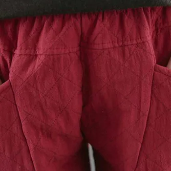 Vidutinio amžiaus Ponia Prarasti plius medvilnės atsitiktinis kelnės Kelnės Rudens Ir Žiemos Moterų devintojo kelnes ir aksomo kelnės išlaikyti šiltas FC342