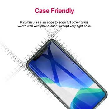 ROFI Stiklo Screen Protector, iPhone serijos 3D Išlenkti Krašto Visišką Kietumas ekrano Grūdintas Stiklas iPhone 11 Pro Max