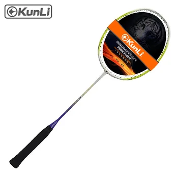 Originalus KUNLI europos sąjungos oficialusis badmintono raketės 4U PLUNKSNŲ K300 geltona Ultra light ataka visas anglies profesionalų puola player