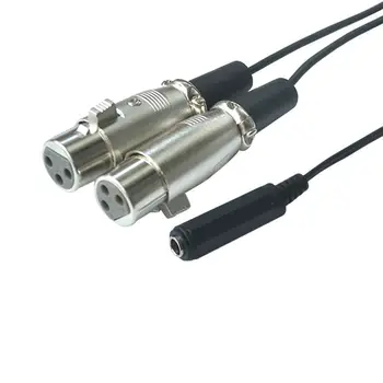 TRS Audio Y Kabelis, Laidas 3m Dual 3-Pin XLR Female 1/4