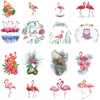 Geležies perdavimo Pleistrai Flamingo Gėlė, Lipdukai, Juostelės Drabužių Mergaitė 