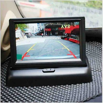 4.3 colių HD Sulankstomas Ekranas, Automobilio Galinio vaizdo Monitorius Atbulinės eigos LCD TFT Ekranas Automobilių Sunkvežimių Transporto priemonės