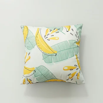 Kawaii stiliaus geltonas bananų modelio sofos pagalvėlė padengti 45*45cm nr. vidinis frida valentino dieną pagalvę padengti švieži spalva XA-5
