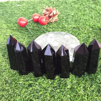Gamtos obsidianas kvarco Kristalas brangakmenio taško Metafizinės chakra gydymo kristalų didmeninė 7 star masyvo namų dekoro didmeninės