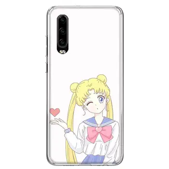 Mergina Sailor Moon Anime Telefoną Atveju Huawei P40 30 P20 P10 Mate 10 20 30 Lite Pro P Smart Z Plius 2018 2019 Padengti Coque