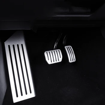 Jokių skylių dizaino Automobilio Pedalai Tesla Model3 S X19-20 Aliuminio Lydinio Stabdžių Pėdos Poilsio Pedalą, Pagalvėlės, Kilimėliai Dangtis