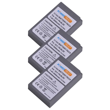 3x 2000mAh PS-BLS5 BLS-5 BLS5 BLS50 Baterija + LCD USB Kroviklis skirtas Olympus PEN E-PL2,E-PL5,E-PL6,E-PL7,E-PM2,E-M10,E-M10 II