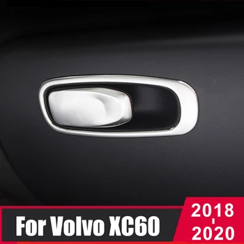 Volvo XC60 2018 2019 2020 iš Nerūdijančio plieno, Automobilių pilotu talpinimo Daiktadėžė Rankena Padengti Apdailos Lipdukai, Interjero Priedai