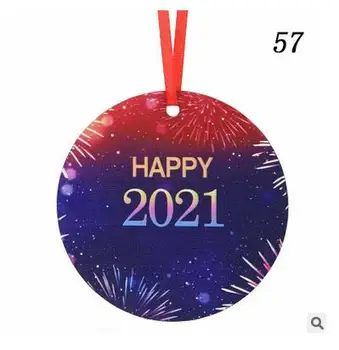 2021 Namo Atostogų Apdaila Apvalios Kalėdų Pakabukas Mados Paprasta Kelis Stilius Kalėdų Papuošalai