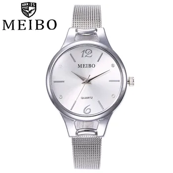 MEIBO Moterų Laikrodžiai reloj mujer Mados Rose gold Ponios Žiūrėti Moteris Nerūdijančio Plieno 2021 Atsitiktinis Laikrodis Relogio Feminino