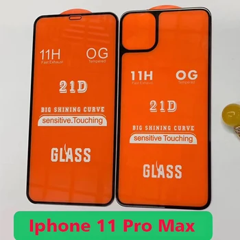 10vnt 21D Lenktas viso Kūno Priekiniai+Atgal Galiniai Nuotaika, Stiklo Plėvelė iPhone 11 Pro Max Screen Protector Cover Guard
