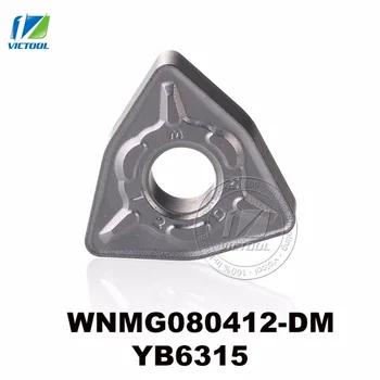 WNMG080412-DM YB6315 P tipo medžiagos volframo karbido tekinimo įterpti CNC įrankis WNMG080412 WNMG 080412 WNMG433