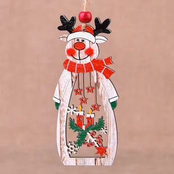 1/3PC 3D Kalėdų Ornamentu Mediniai Kabinti Karolius, Kalėdų Senelis, Kalėdų Eglutė, Kalėdų Dekoracijos Namuose Šalis Naujųjų Metų Navidad