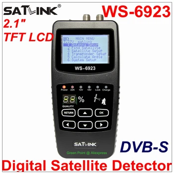 Naujausias Satlink WS-6923 Skaitmeninis Palydovų Ieškiklis DVB-S Palydovų Metrų WS6923 Palydovinės Detektorius Atnaujinta Spalvotas Ekranas & OSD