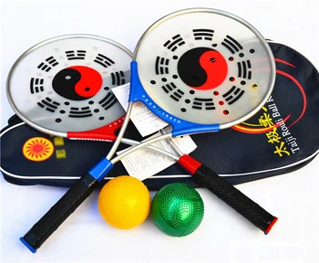1 Raketės ,2Balls,1Bag Aukštos Kokybės Kinijos Kongfu Kinijos Wushu Kovos Menų Taiji Rouli Kamuolys, Sporto,Chi Rakečių Rinkinį