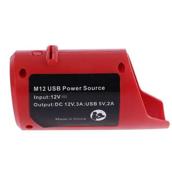 Pakeitimo USB DC12V M12 Įkroviklis Milwaukee 49-24-2310 48-59-1201 Ličio Baterija Nešiojamas Lengvas, Bevieliuose Elektros Šaltinis