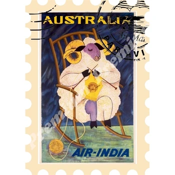 Australija suvenyrų magnetas derliaus turizmo plakatas