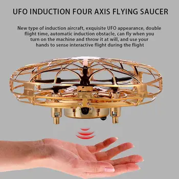 Mini Drone Indukcijos Levitation UFO LED Lemputė USB Įkrovimo Vaikams Gimtadienio Dovana Žaislai Berniukams, Mergaitėms, Suaugusiems