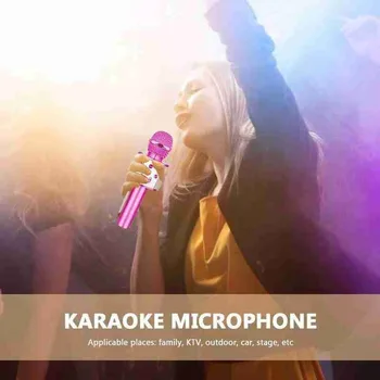 Karaoke Mikrofonas Mobiliojo Dainuoti Gyvai Artefaktas Wireless Portable Home 