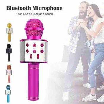 Karaoke Mikrofonas Mobiliojo Dainuoti Gyvai Artefaktas Wireless Portable Home 