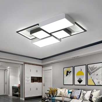LED lubų šviestuvas paprasta modernių namų gyvenamasis kambarys stačiakampio formos lubų lempa miegamasis kambarys nuotolinio valdymo lempos