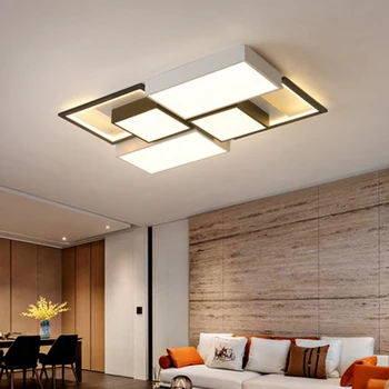 LED lubų šviestuvas paprasta modernių namų gyvenamasis kambarys stačiakampio formos lubų lempa miegamasis kambarys nuotolinio valdymo lempos