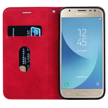Odinės Piniginės, Telefono dėklas, skirtas Samsung Galaxy J5 J7 j3 skyrius 2017 J 5 7 3 SM J730F J530F J330F SM-J330F SM-J530F SM-J730F DS Flip Case