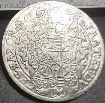 1592 m. VOKIETIJOS SAKSONIJOS THALER Sidabro Padengtą Kopijuoti Monetos
