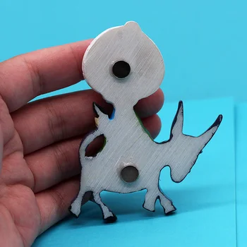 Animacinių filmų gyvūnų charakterį, šaldytuvas įterptas Avati donkey gyvūnų magnetinio šaldytuvas įterptas su 3D namų virtuvės puošmena