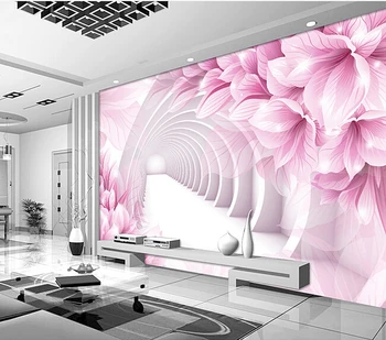 Didmeninė 3d papel de parede modernus gėlių 3d sienos freskos tapetai kambarį, TV foną, 3d foto freskos sienos freska