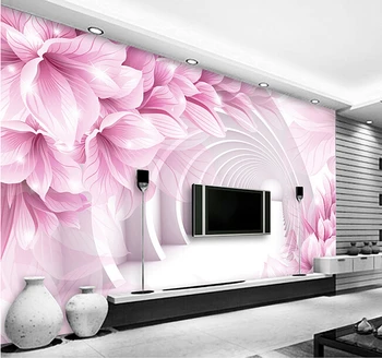 Didmeninė 3d papel de parede modernus gėlių 3d sienos freskos tapetai kambarį, TV foną, 3d foto freskos sienos freska