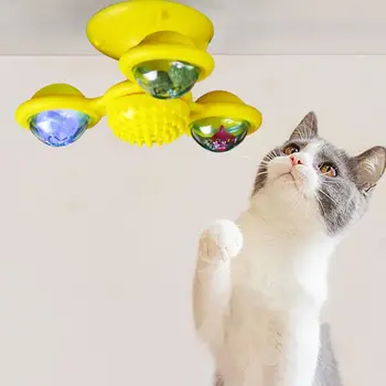 Ratas Katė vėjo malūnas Interaktyvus Žaislas Dantį Žaislai Kačiukas Masažas Braižymo Plaukų Šepetys su siurbtuko Bazės Katžolių Kamuolys C42