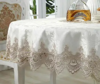 9size Europoje Nėrinių turas satin Siuvinėtos stalo padengti audiniai rankšluosčių virtuvės Kalėdinė staltiesė gimtadienis, vestuvės namų dekoro
