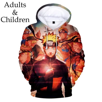 Karšto Anime Naruto 3D Hoodies Palaidinės Vyrų, moterų Hoodie Mados Spausdinti Naruto Vaikai Gobtuvu Rudenį Berniukų, mergaičių Atsitiktinis puloveriai