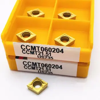 Tekinimo įrankis CCMT060204 US735 Aukštos kokybės universalus kieto lydinio CCMT060204 CNC tekinimo įrankis, staklių priedai, tekinimo peilis