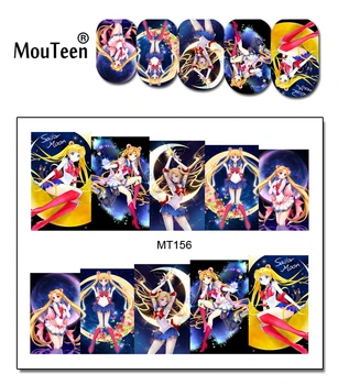1 Lapas Nagų Dailės MT160 Mėlyna Sailor Moon Sailor Mercury Animacinių filmų Nagų Dailės Vandenį, Lipdukas, Decal, Nagų Dailės Apdaila