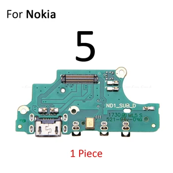 Elektros Įkrovimo Jungtis Plug Uosto Doką Lenta Su Mic Mikrofonas Flex Kabelis Skirtas Nokia 3.1 5.1 Plius 2 2.1 2.2 3 3.2 4.2 5