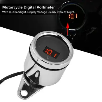 12V Motociklo LED Šviesos Skaitmeninis voltmetras Vėžės 