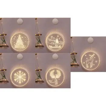 Papuošalai kalėdų Žiburiai 3D Kabo Lempa Kambario Dekoravimo Kalėdų Eglutė Modeliavimas Šviesos Šventė Apdaila Žibintai