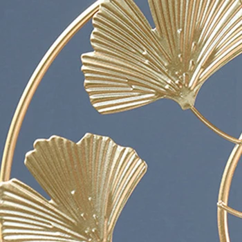 Golden Ginkgo Biloba Lapų Ornamentais Amatų Namų Gyvenamasis Kambarys Veranda Darbalaukio Baldai