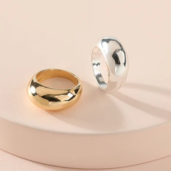 ZFYIN Moterys, bižuterijos, Aukso Spalvos Metalo Lydinio Bold Didelis Pareiškimą Žiedai