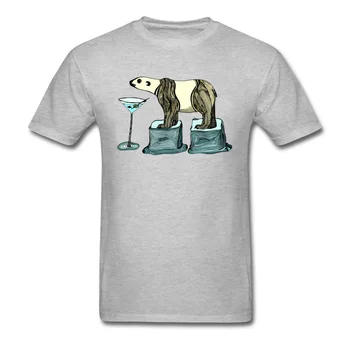 Sukrėtė .. Ne Maišomas 2018 Ledo Polar Bear Spausdinti Vyrų T-shirt Rusijos Meno Dizaino Vasaros Cool Drabužių Animacinių filmų Marškinėliai Mielas
