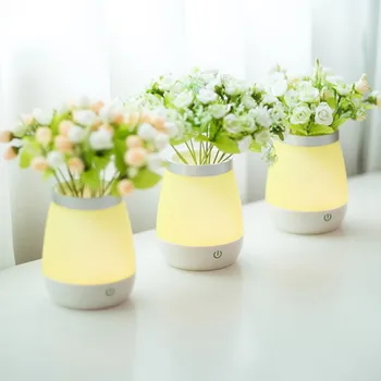 Vaza LED Žibintai, Vestuvių Dekoravimas Įkrovimo Stalo Lempa Prabanga Vaza Lempos Gėlių Vaza Apdailos Namų Naujovė Naktį Lempa