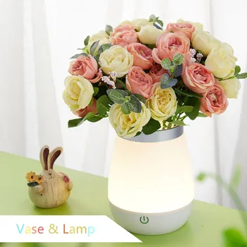 Vaza LED Žibintai, Vestuvių Dekoravimas Įkrovimo Stalo Lempa Prabanga Vaza Lempos Gėlių Vaza Apdailos Namų Naujovė Naktį Lempa