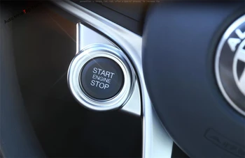 Yimaautotrims Start Stop Variklio Mygtukas Rėmo Raktų Žiedas Padengti Apdaila Už Alfa Romeo Giulia 2016 - 2019 ABS Interjero Juostelės