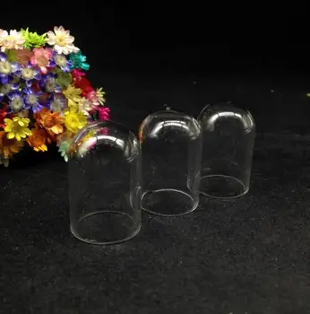 300pcs 30*20mm aišku bell jar vamzdelio formos stiklo pasaulyje stiklo noras buteliuko dangtelį karoliai pakabukas stiklo buteliukai, 