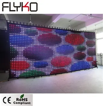 Lankstus patalpų P90mm 3m aukštis x 7m ilgio pigių LED vaizdo užuolaidų dj fonas