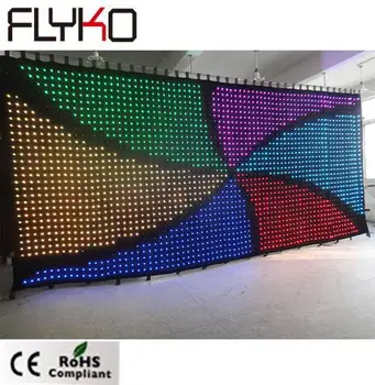 Lankstus patalpų P90mm 3m aukštis x 7m ilgio pigių LED vaizdo užuolaidų dj fonas