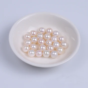 Baltos Apvalios Prarasti Perlai Pusė Gręžti Natūralių Gėlavandenių Perlų 3A Kokybės Gėlo Vandens Perlai už Jewellry Priėmimo Nemokamas Pristatymas
